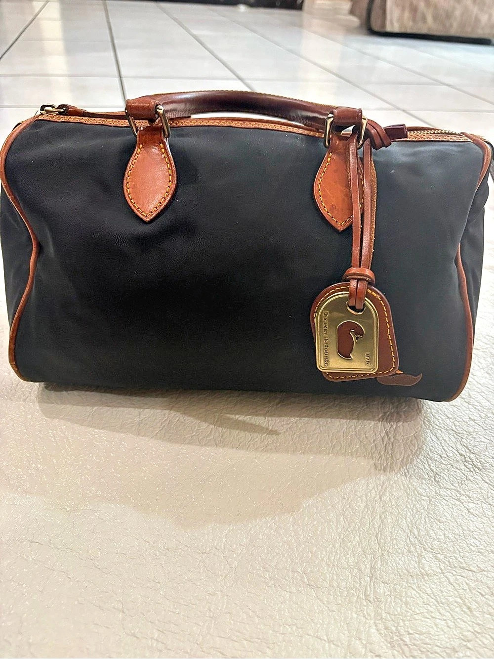 Dooney & Bourke Pebble Collection Black & Brown Tote with Wallet